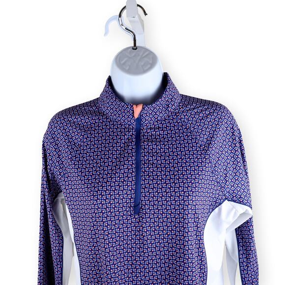 Peter Millar Womens Raglan Color Block Performance Quarter Zip M - Picture 9 of 9